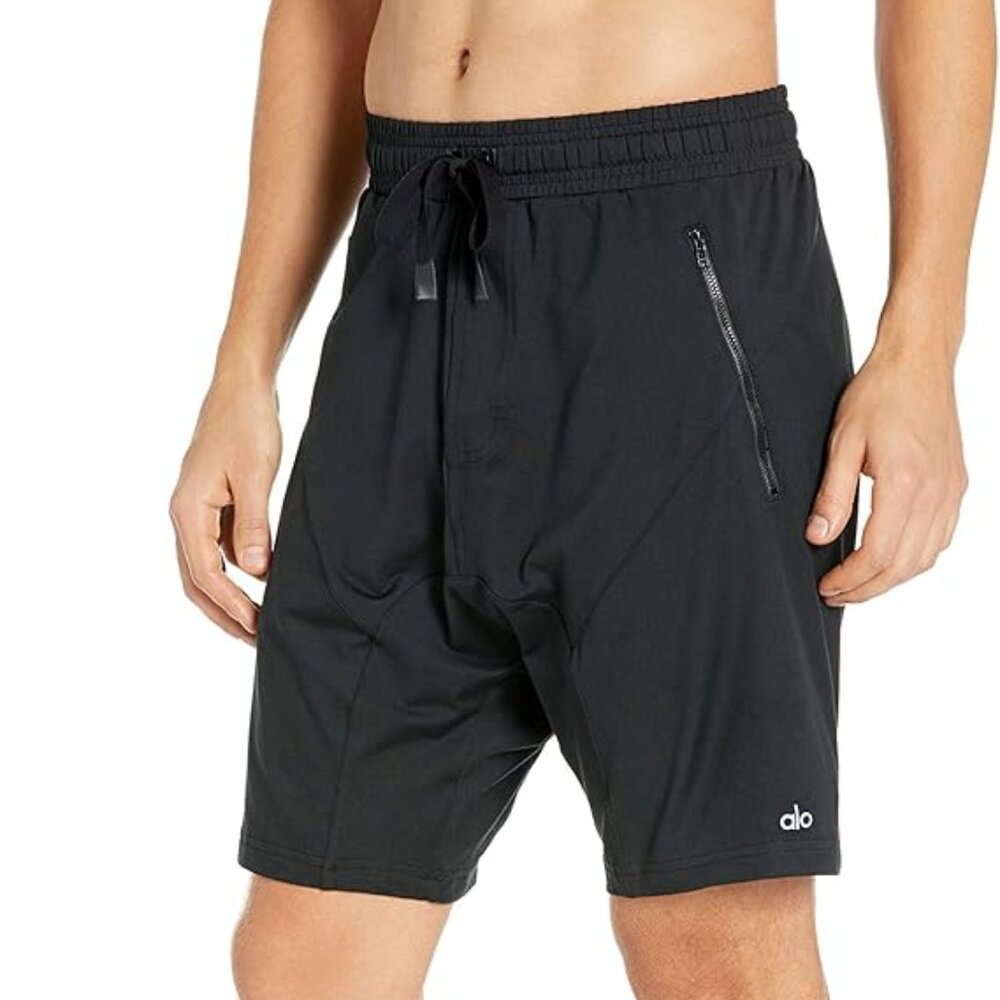 ALO Drop Crotch Shorts - Heather Blue - Men's Medium